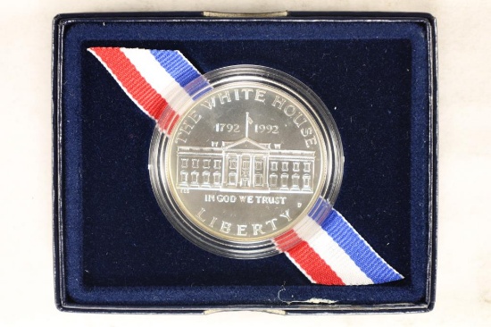 1992-D WHITE HOUSE UNC SILVER $1 200TH ANNIV.