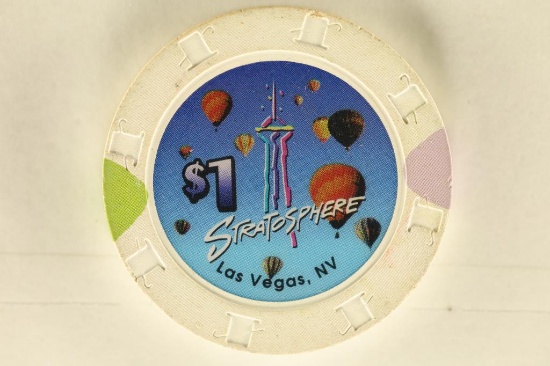 $1 STRATOSPHERE CASINO CHIP. LAS VEGAS, NV.