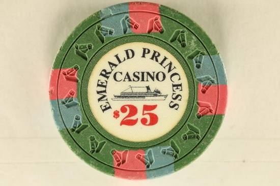 $25 EMERALD PRINCESS CASINO CHIP