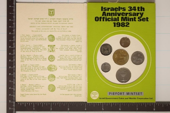 1982 ISRAEL 6 COIN PIEFORT MINT SET