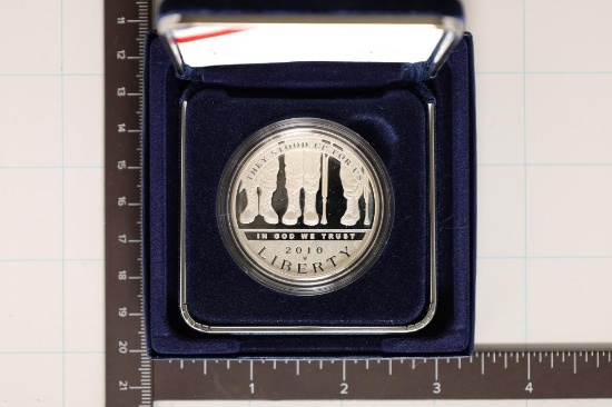 2010-W US PF SILVER DOLLAR AMERICAN VETERANS