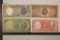 4-BANK OF CHILE BILLS 1947-5 PESO, 1947-20 PESO,