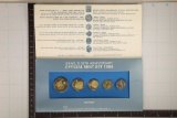 1986 COINS OF ISRAEL 5 COIN PIEFORT MINT SET