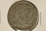 1936 GERMAN SILVER 5 MARK .4016 OZ. ASW