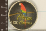 $100 CHIPS CASINO CHIP BREMERTON, WASHINGTON