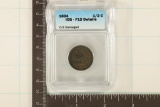 1834 US HALF CENT ICG F12 DETAILS COUNTER STAMPED