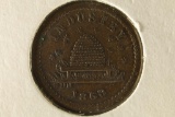 1863 CIVIL WAR TOKEN INDUSTRY ON OBVERSE AND
