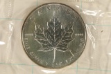 1989 CANADA SILVER $5 MAPLE LEAF BRILLIANT UNC