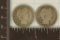 1892 & 1904 VERY GOOD SILVER BARBER QUARTERS