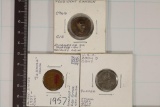 3 UNIQUE LINCOLN CENTS: 1966 WITH EMBOSSED POPOUT