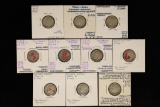 10 SILVER ROOSEVELT DIMES: 1952-1964, SOME WITH