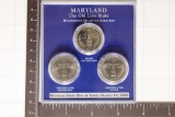 2000 MARYLAND P/D/S STATE QUARTER SET 1ST DAY OF