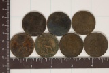 7-1800'S GREAT BRITAIN LARGE PENNIES: 1860, 1861,