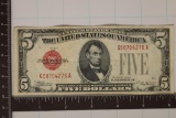 1928-D US $5 RED SEAL NOTE