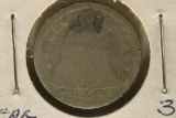 1854 SILVER SEATED LIBERTY DIME 3RD VARIETY WITH