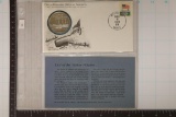STERLING SILVER PROOF ROUND ON 1971 FDC WITH INFO