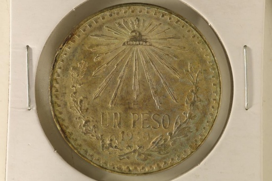 1940-M MEXICO SILVER "CAP & RAY" PESO .3856 OZ.ASW