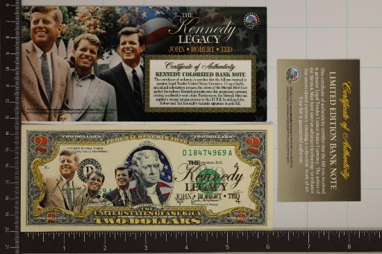2003-A US $2 FRN WITH KENNEDY LEGACY COLORIZED