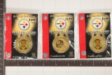 3-NFL PITTSBURGH STEELERS MEDALLIONS ALL IN