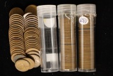 3 SOLID DATE ROLLS OF LINCOLN WHEAT CENTS: 1944,