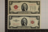 1928G (AU) & 1953C (CRISP AU) $2 US RED SEAL BILLS