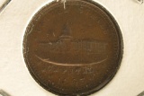 1863 CIVIL WAR TOKEN UNITED STATES CAPITOL ON THE