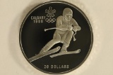 1985 CANADA SILVER PF $20 OLYMPIC COIN 1.0001