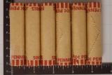 6 SOLID DATE ROLLS OF 2007-P LINCOLN CENTS BU