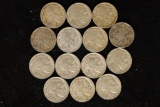 14 ASSORTED 1930'S FULL DATE BUFFALO NICKELS