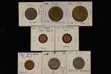 8 SOUTH AFRICAN COINS: 1989-2 RAND, 2-1961-LARGE