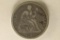 1877-CC SILVER SEATED LIBERTY DIME, EXTRA FINE