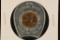 ENCASED 1963-D LINCOLN CENT: INTERNATIONAL COIN