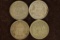 1937, 38, 41 & 1943 GREAT BRITAIN SILVER 6 PENCE