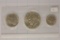1976 US BICENTENNIAL 3 COIN SILVER PROOF SET NO
