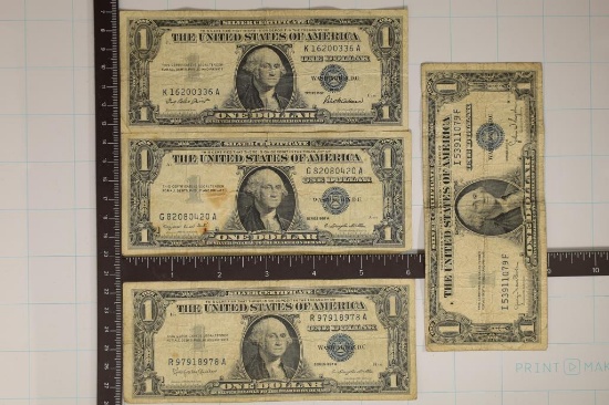 1935-D, 57, 57-A & 57-B US $1 SILVER CERTIFICATES