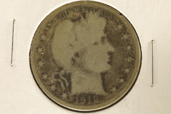 1912 SILVER BARBER HALF DOLLAR