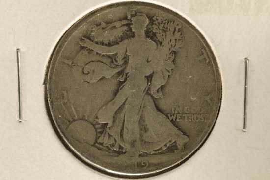 1919-D SILVER WALKING LIBERTY HALF DOLLAR