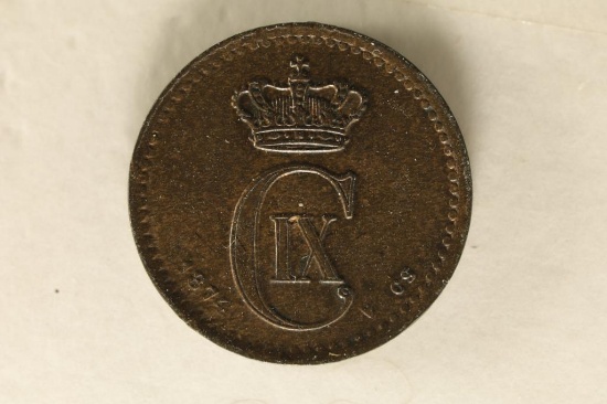1874 DENMARK 1 ORE KM-792.1 XF PLUS