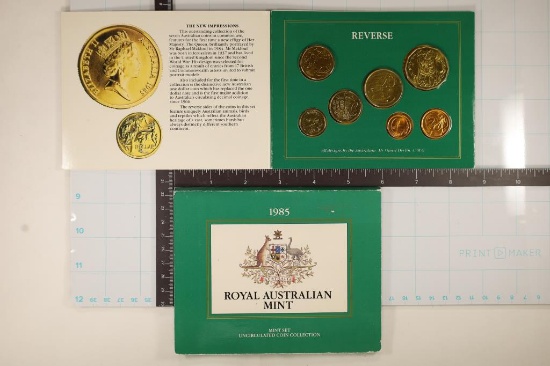 1985 AUSTRALIAN MINT 7 COIN UNCIRCULATED SET