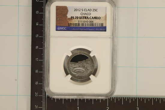2012-S CHACO N.P. QUARTER NGC PF70 ULTRA CAMEO