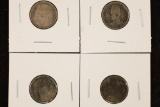 4-1940'S EGYPT SILVER 2 PIASTRES .3 OZ. ASW TOTAL