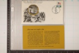 STERLING SILVER PROOF ROUND ON 1971 FDC WITH INFO