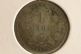 1876-A GERMAN SILVER 1 MARK .1606 OZ. ASW