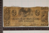 1841 FARMERS BANK OF BUCKS COUNTY $2 OBSOLETE BANK