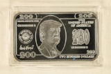 1 TROY OZ .999 FINE SILVER PF INGOT REPLICA $200