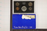 1968 US PROOF SET WITH BOX, 40% SILVER JFK HALF