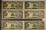6-JAPANESE INVASION CURRENCIES: 10 PESOS
