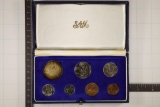 1967 SOUTH AFRICA 7 COIN UNC SET, 1 RAND TONED