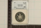 SLABBED 1971 CANADA DOLLAR PR68 CAMEO .3750 OZ ASW