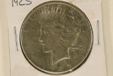 1925 PEACE SILVER DOLLAR AU / UNC